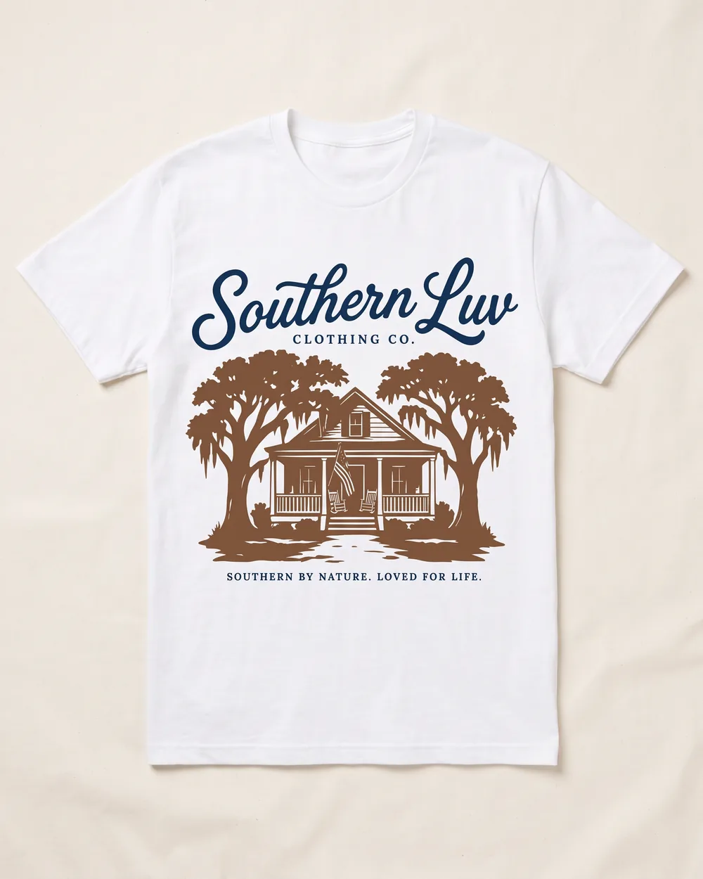 Southern by Nature — white Southern Luv Clothing Co. tee