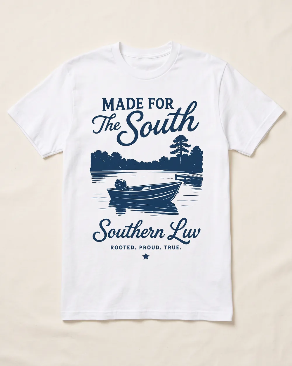 Made for the South — white Southern Luv Clothing Co. tee