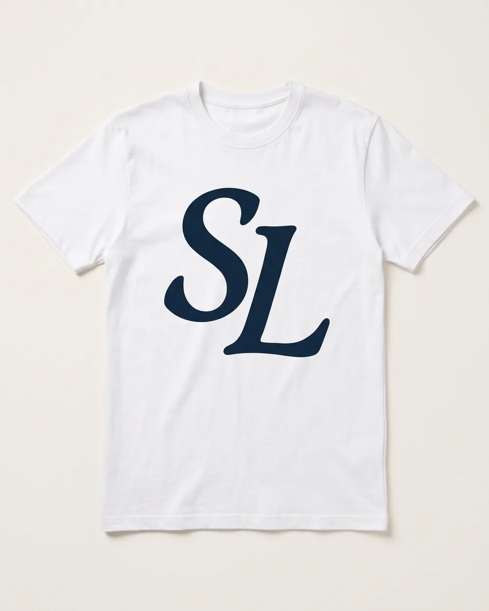 SL Block Monogram — white Southern Luv Clothing Co. tee